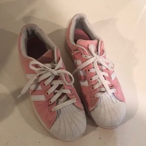 Pink Adidas Superstar Sneakers